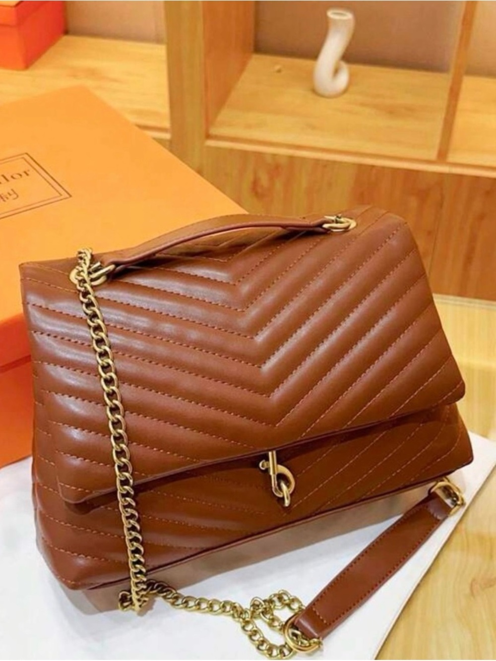 Brown satchel purse - Picture 2 of 7